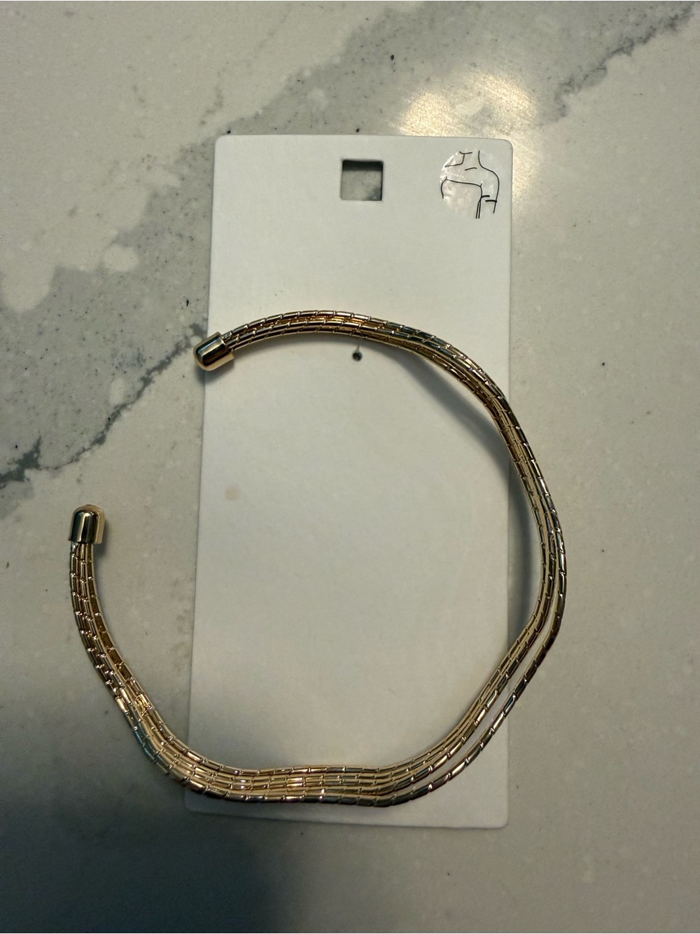 Gold-Tone Multi-Strand Upper Arm Cuff Bracelet